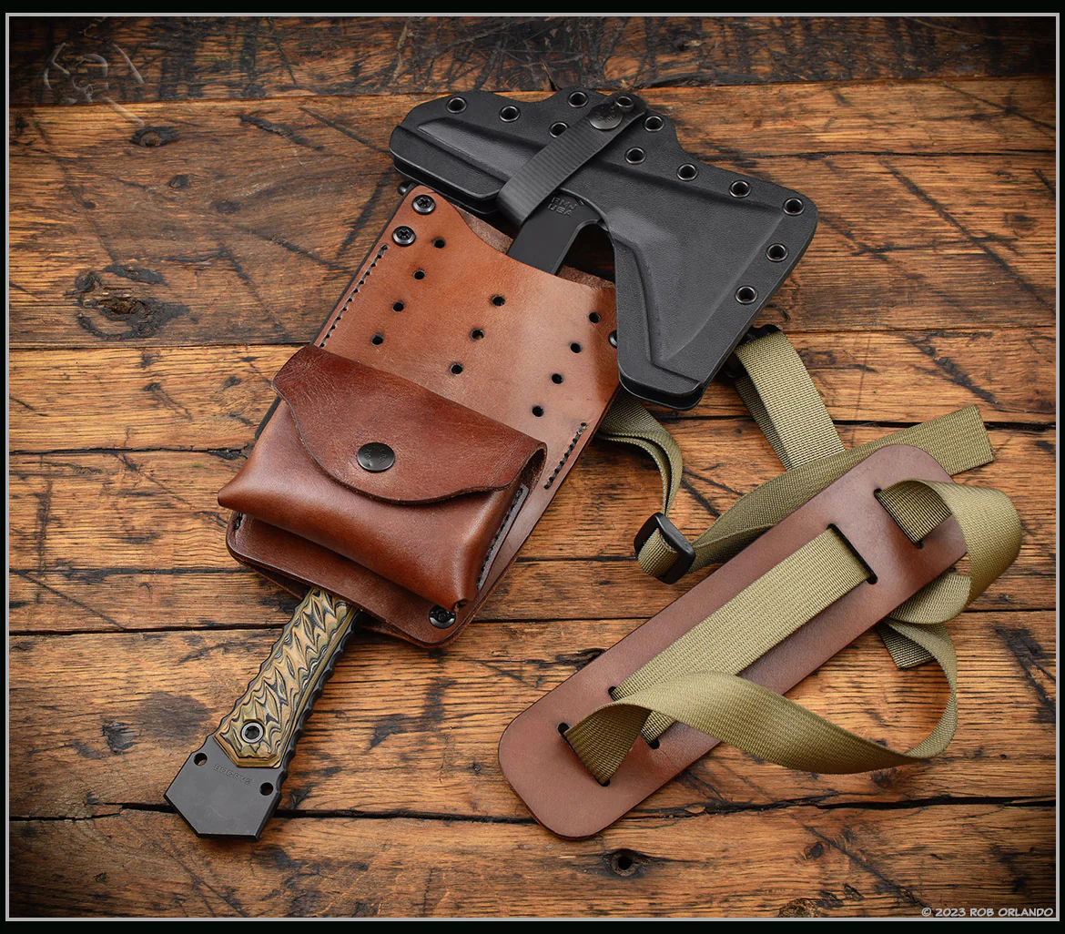 Universal Tomahawk Carry Rig - Brown and Black Versions - Image 2