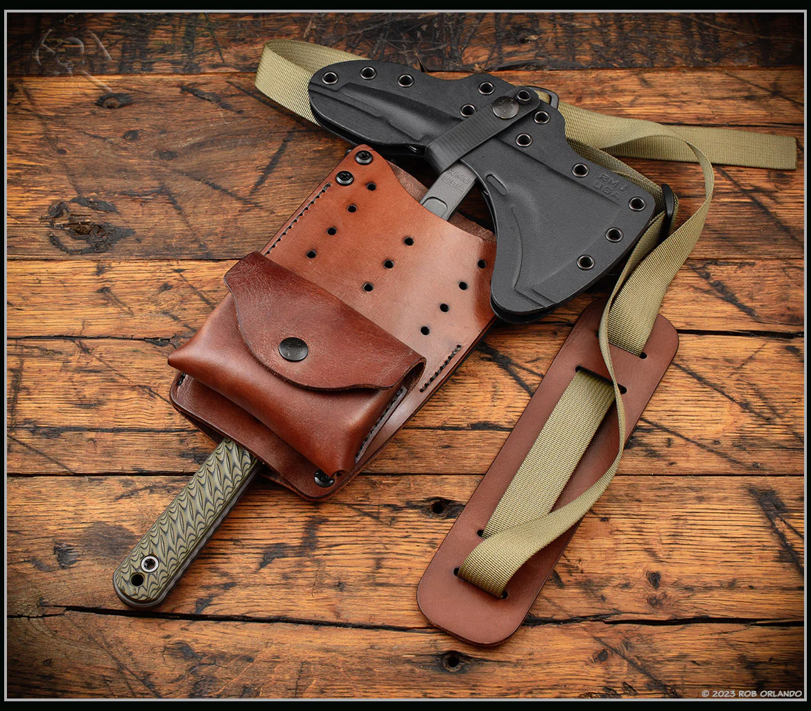 Universal Tomahawk Carry Rig - Brown and Black Versions - Image 7